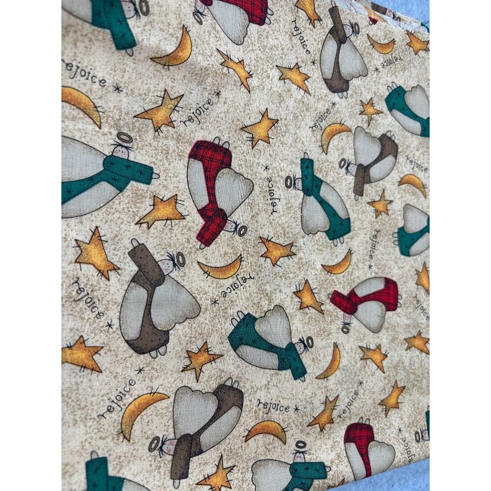 Angelic Fabric Cotton Quilting Material 13" x 35" Button Designs by Chori SSI
